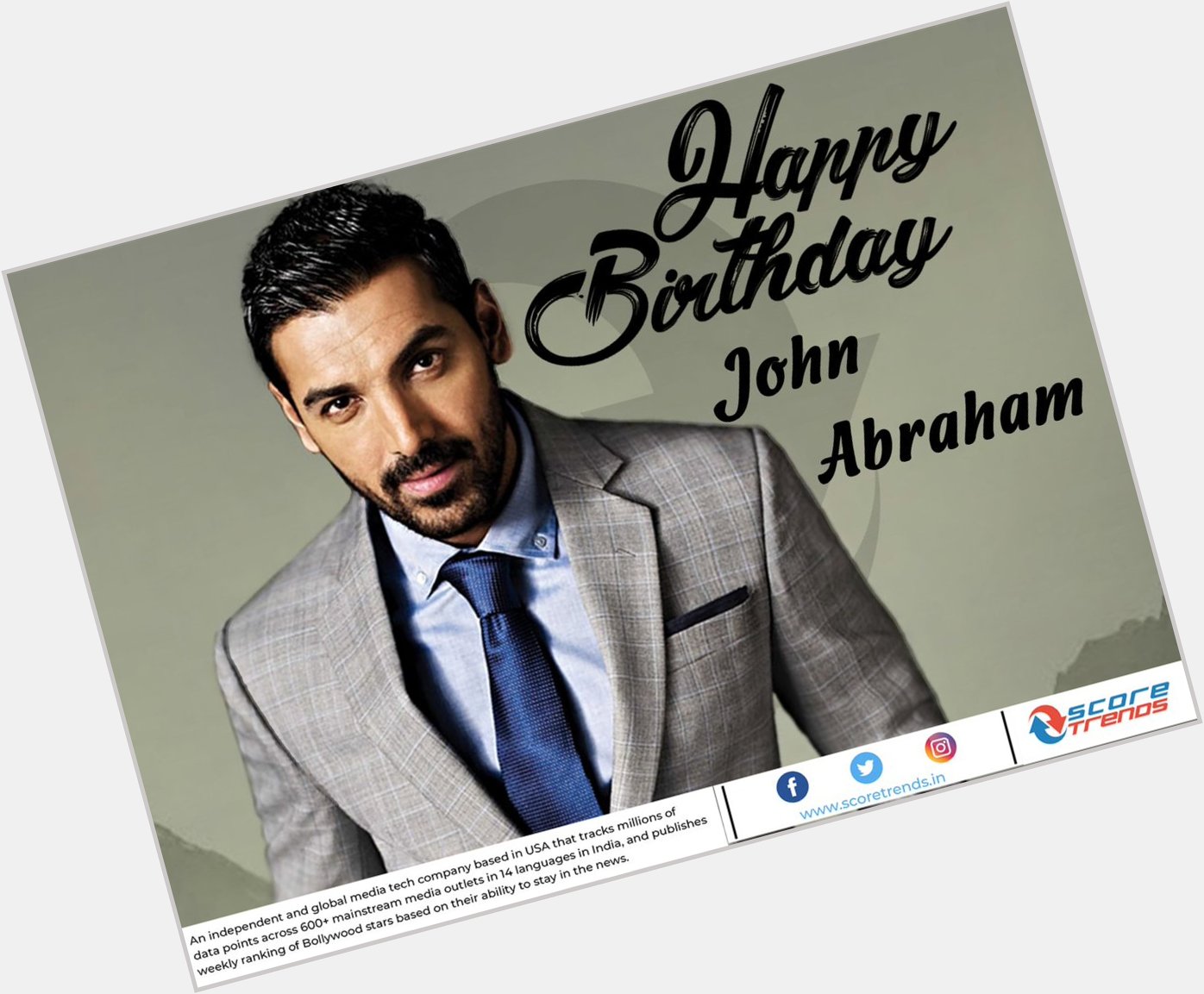 Score Trends wishes John Abraham a Happy Birthday!! 