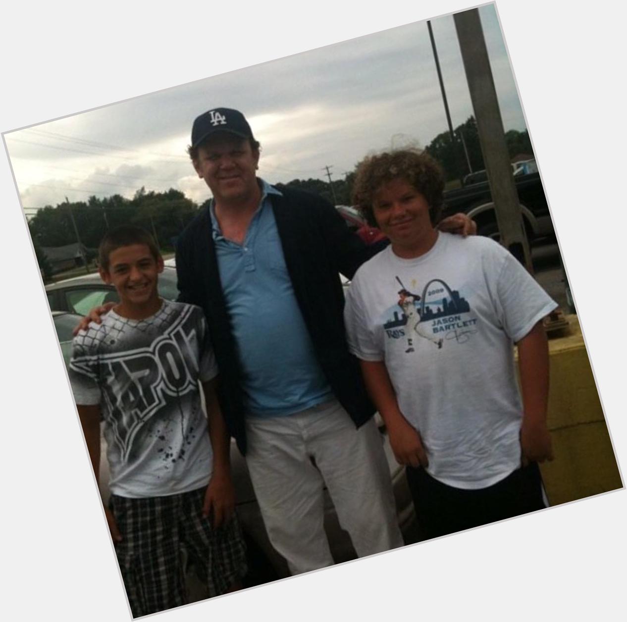I\d like to wish a happy 2 0 th birthday to my cousin So here is us with John C. Reilly in Michigan   