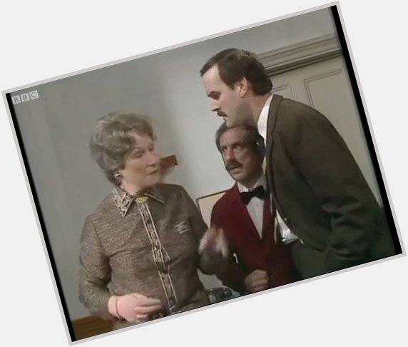 Happy Birthday John Cleese. 80 today.
Seen here with the superb Joan Sanderson as Mrs Richards. 