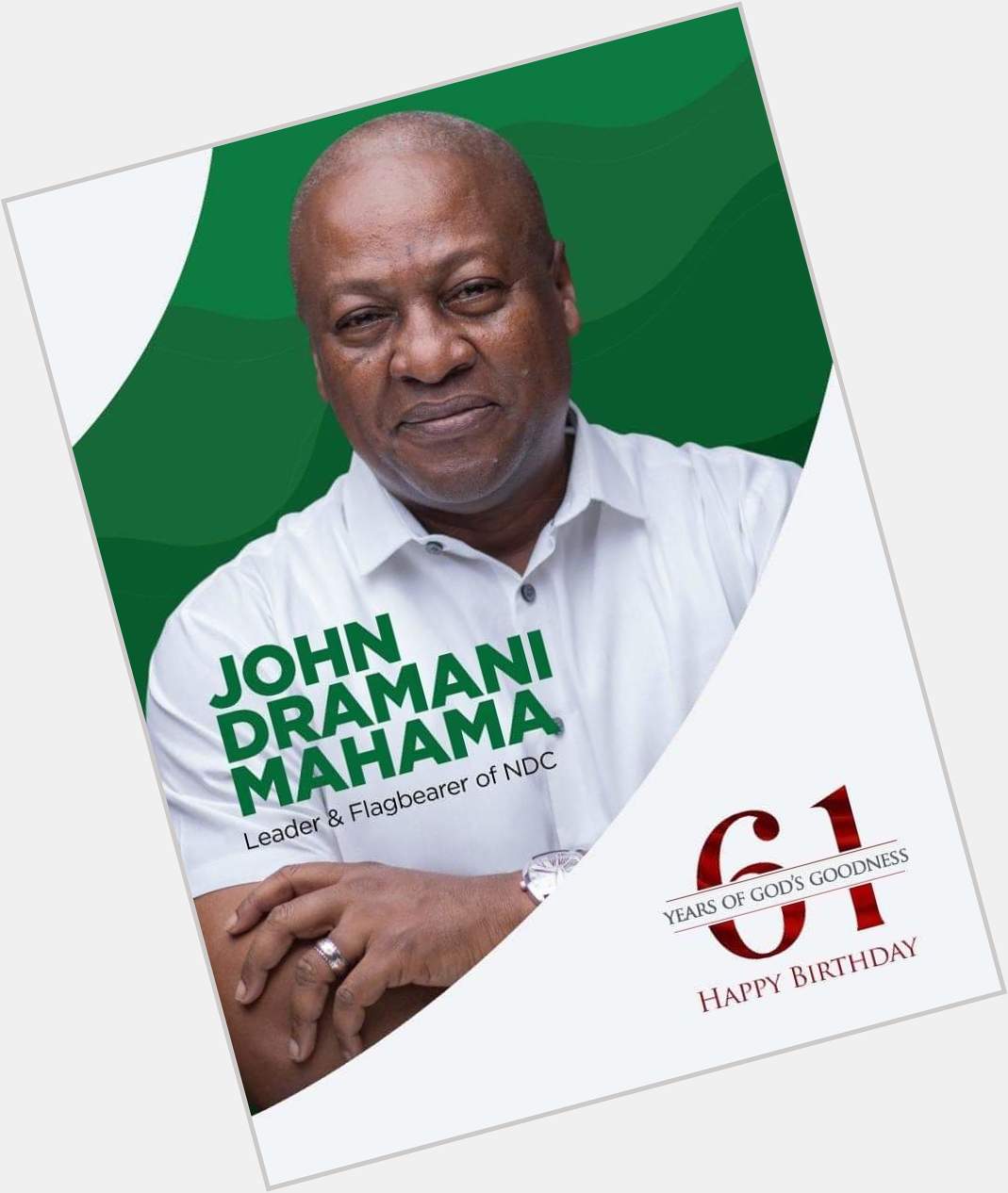 Happy birthday to the incoming president of Ghana H.E John Dramani Mahama. God bless you sir! 