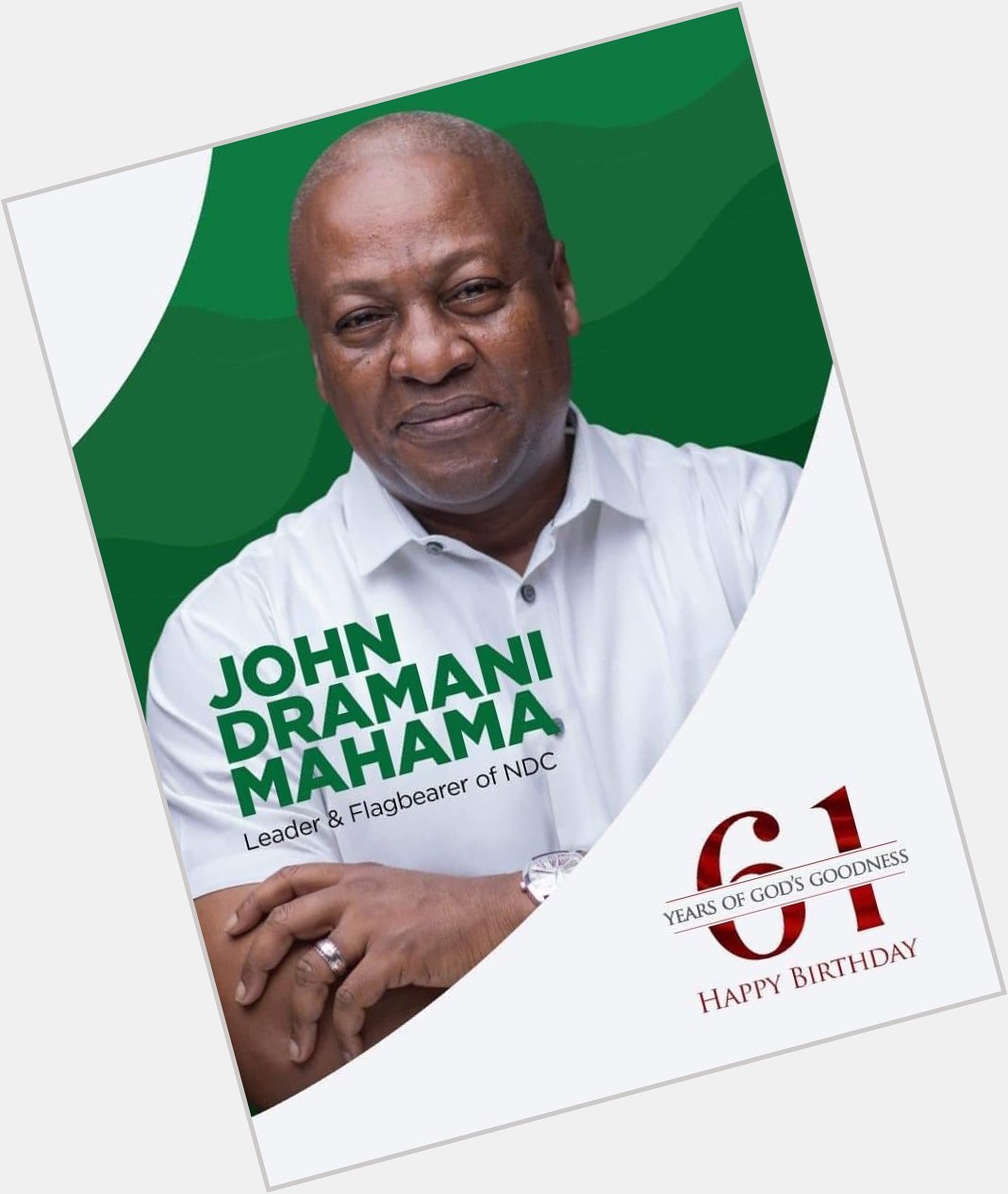 Today marks the 61st birthday of H.E. John Dramani Mahama, former president of Ghana. Happy birthday Sir! 