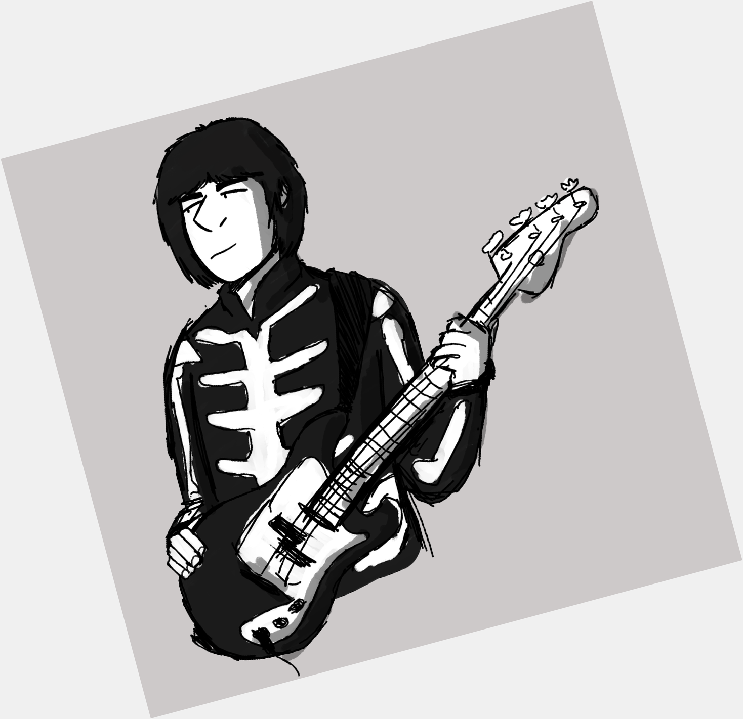 I\m late but happy birthday john entwistle here\s an absolutely pitiful scribble 