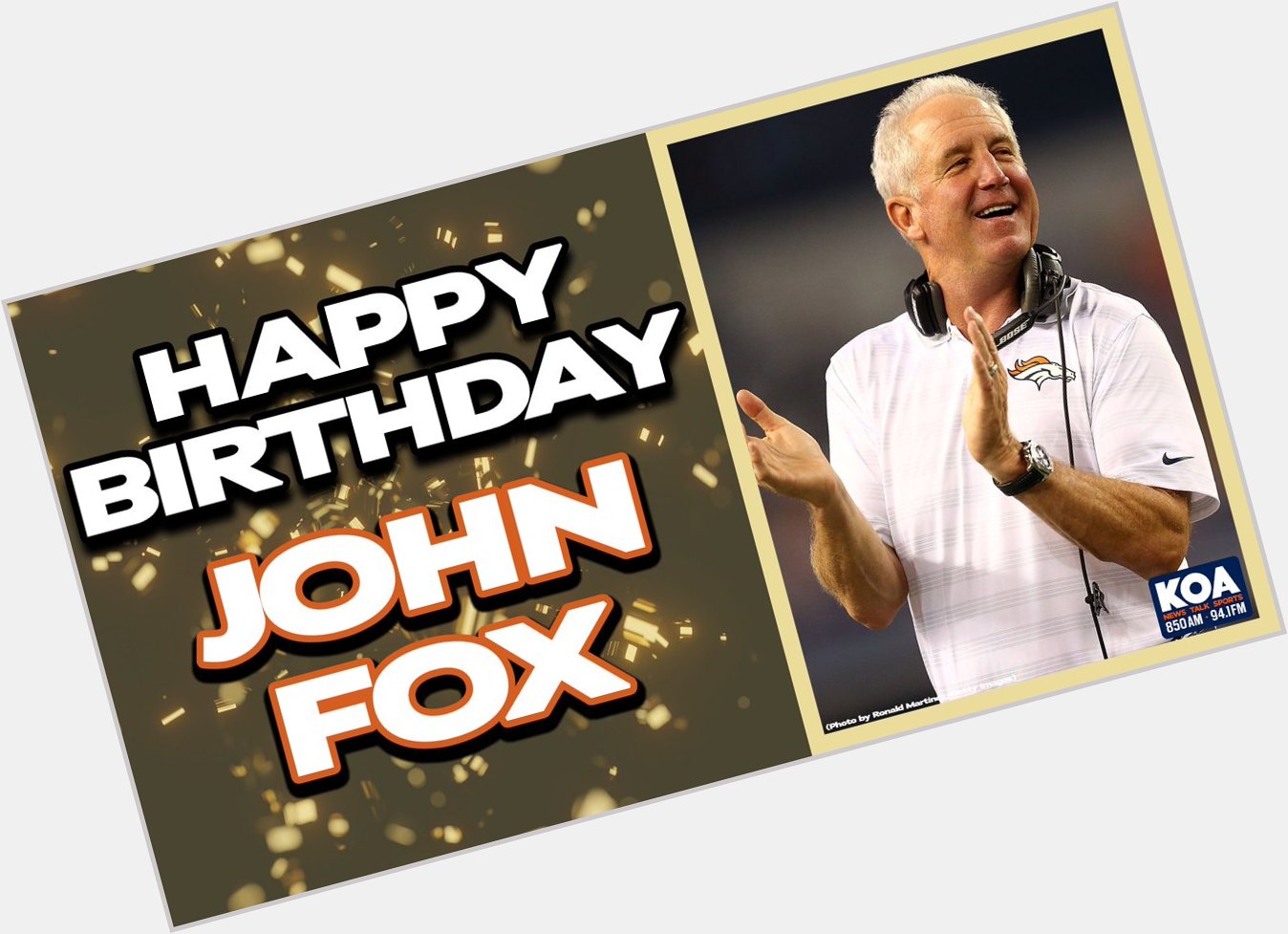 Happy birthday to former head coach John Fox!

What\s your favorite memory from the Fox era in Denver? 