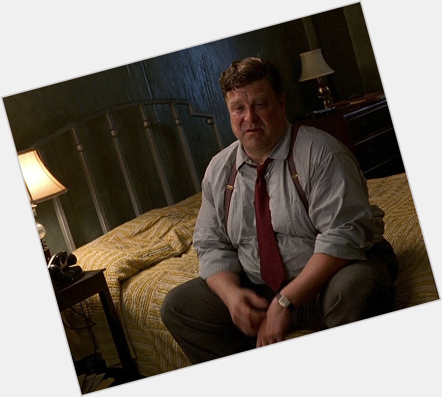 Also: happy birthday to John Goodman, seen here patiently waiting for me to join him. In bed. For sex. 
