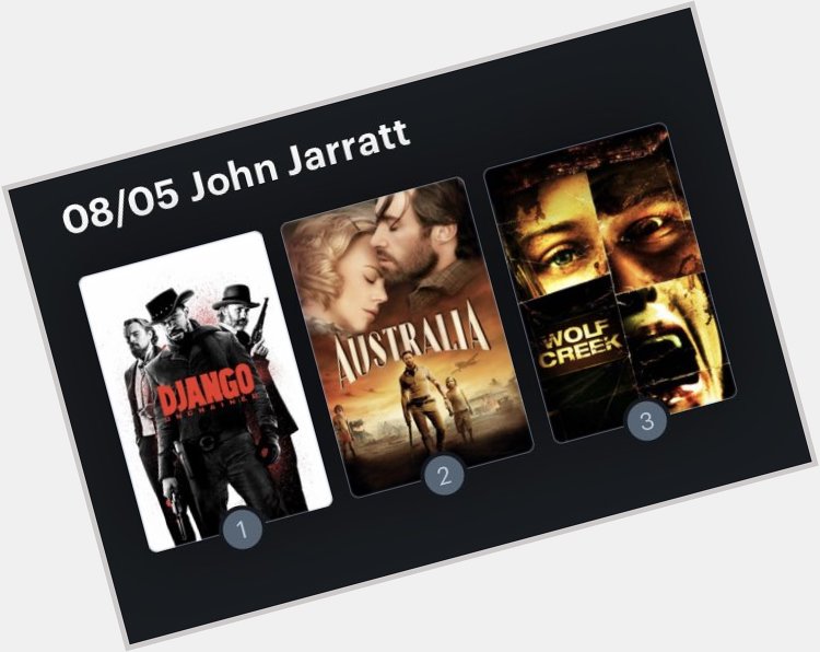Hoy cumple años el actor John Jarratt (69). Happy Birthday ! Aquí mi mini ranking: 