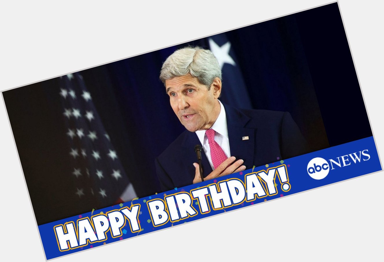 Remessageed ABC News ( Happy 72nd birthday to Secretary of State John Kerry!  