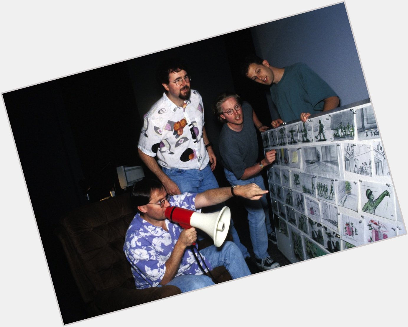 Happy birthday to John Lasseter, seen here directing a film that would change animation forever, \Toy Story\ (1995): 