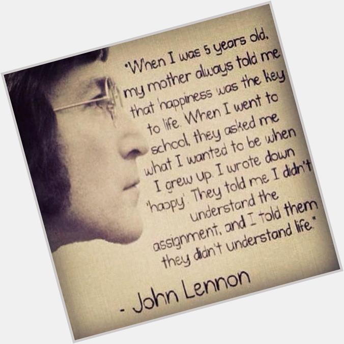 Happy 74th birthday to music legend John Lennon!  