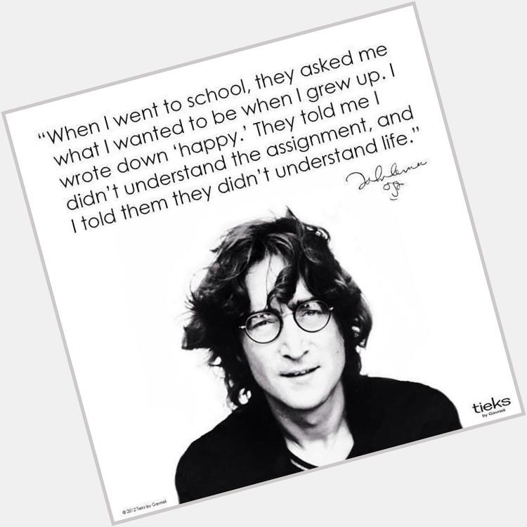 Happy 74th birthday to John Lennon ! 