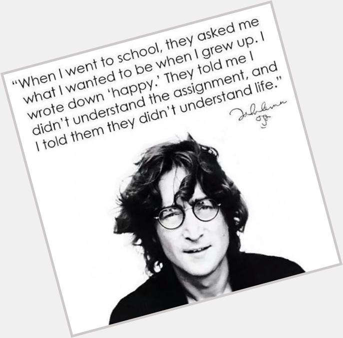 Happy 74th Birthday John Lennon ! You are still a legend of music! 