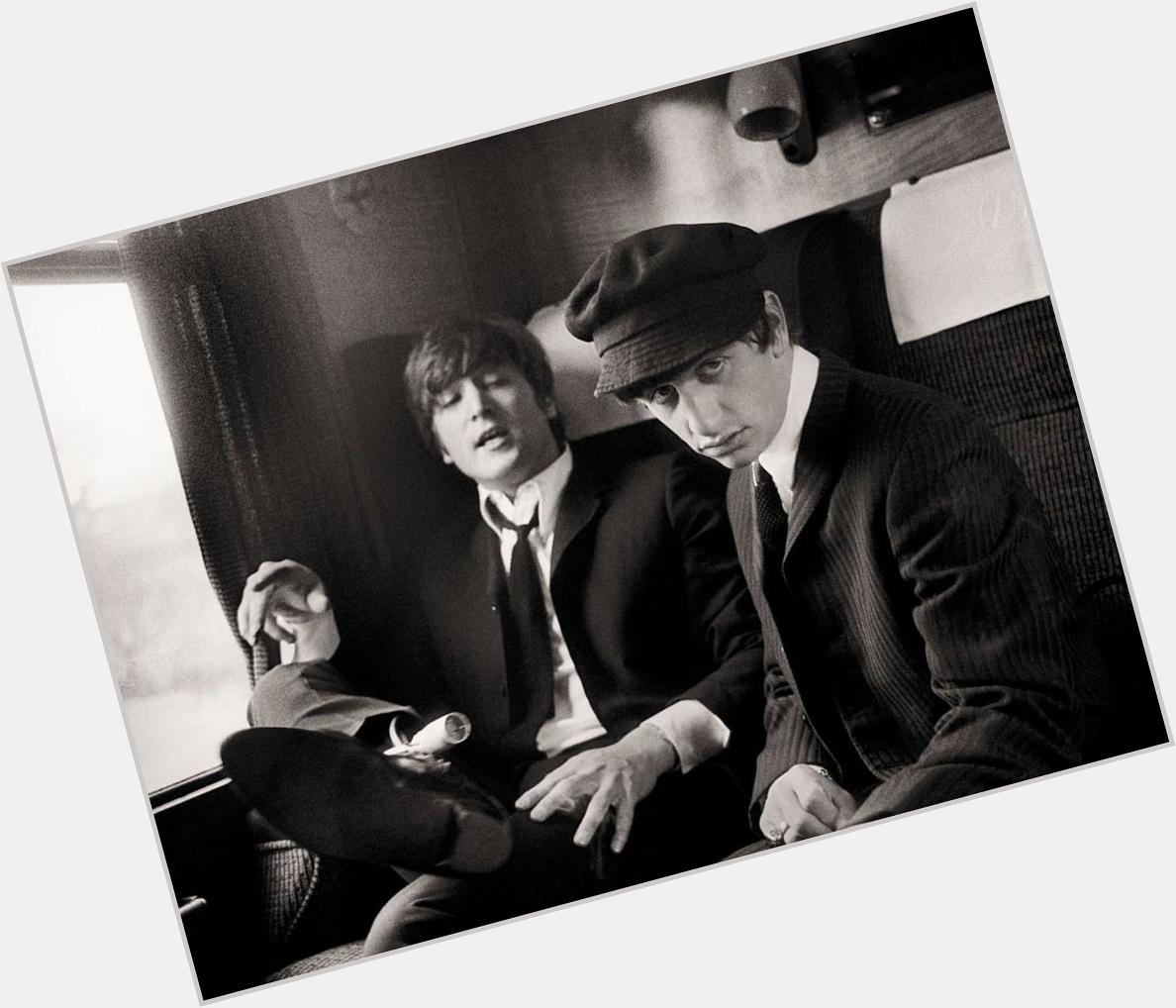 Happy birthday John Lennon, he would have been 75 today. Here he is with Ringo Starr in \A Hard Day\s Night\ (1964) 