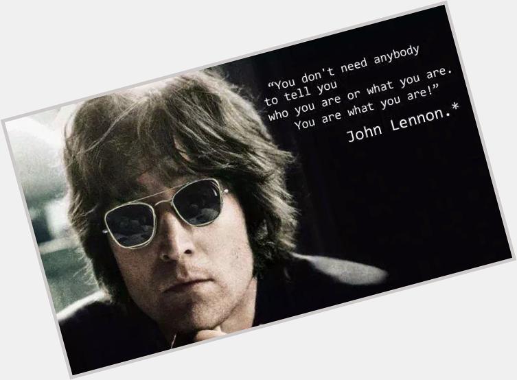 Happy birthday to ex vocalist, and legend, John Lennon. 