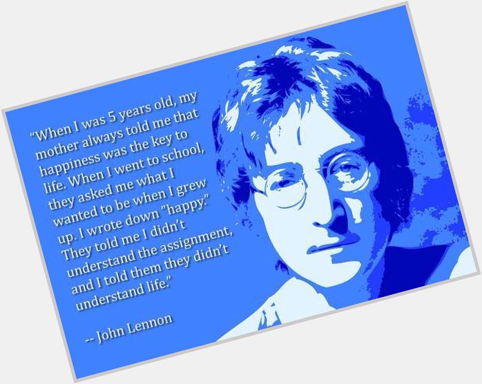 John Lennon would have been celebrating his 75th birthday today 
Happy 75th Birthday to the legend John Lennon! 