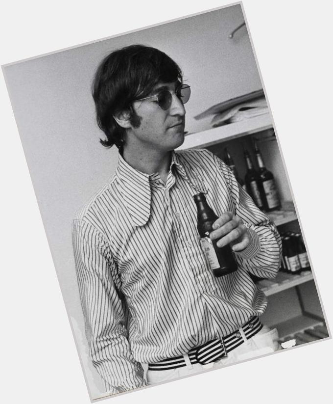 Happy Birthday English rocker John Lennon, who posed with a beer during the Beatles\ final German tour in 1966. 