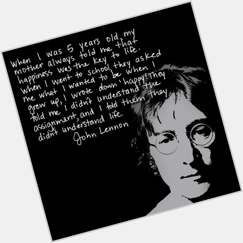 Happy Birthday John Lennon.        