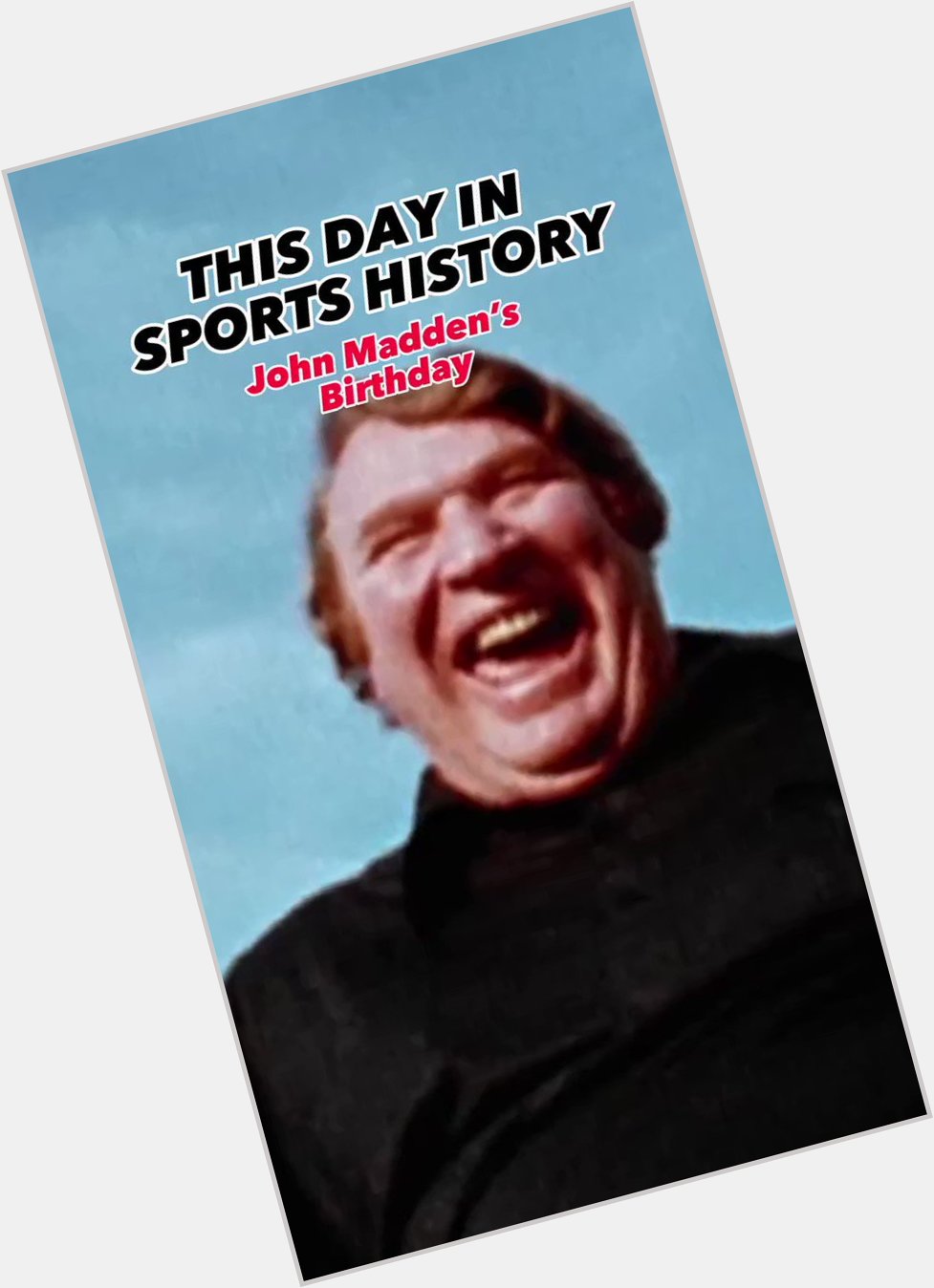 Happy Birthday John Madden.  The game isn\t the same without him. ( ) 