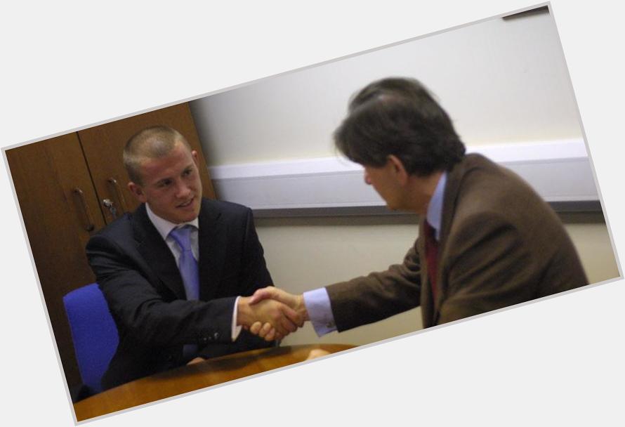 A very happy birthday to both Sir John Madejski and - here they are shaking hands almost ten years ago! 