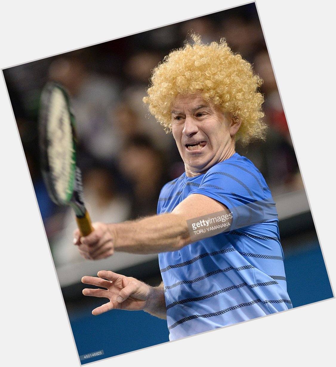 Happy 58th bday to Tennis HOFer John McEnroe, who went with the retro look in a recent match :) 