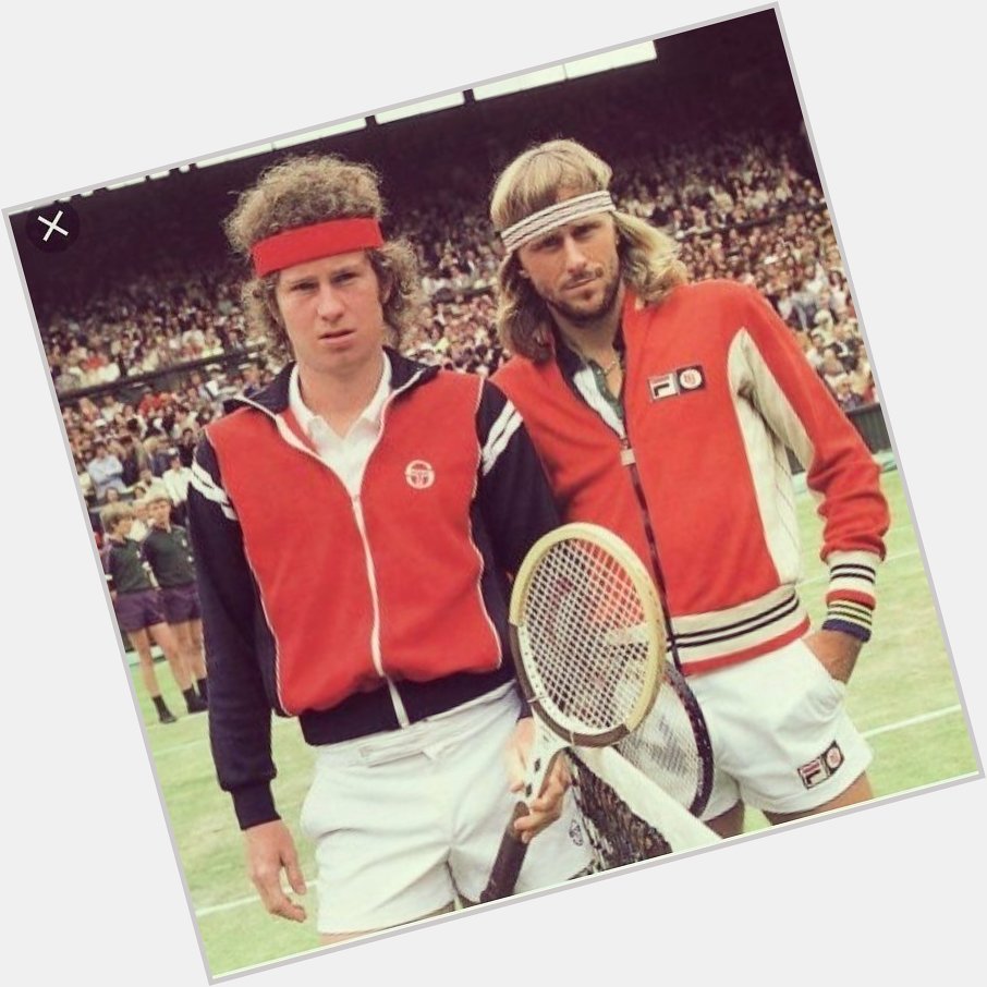 Happy Birthday Tennis legend John McEnroe, here with Bjorn Borg at Wimbledon men\s final on July 5,1980. 