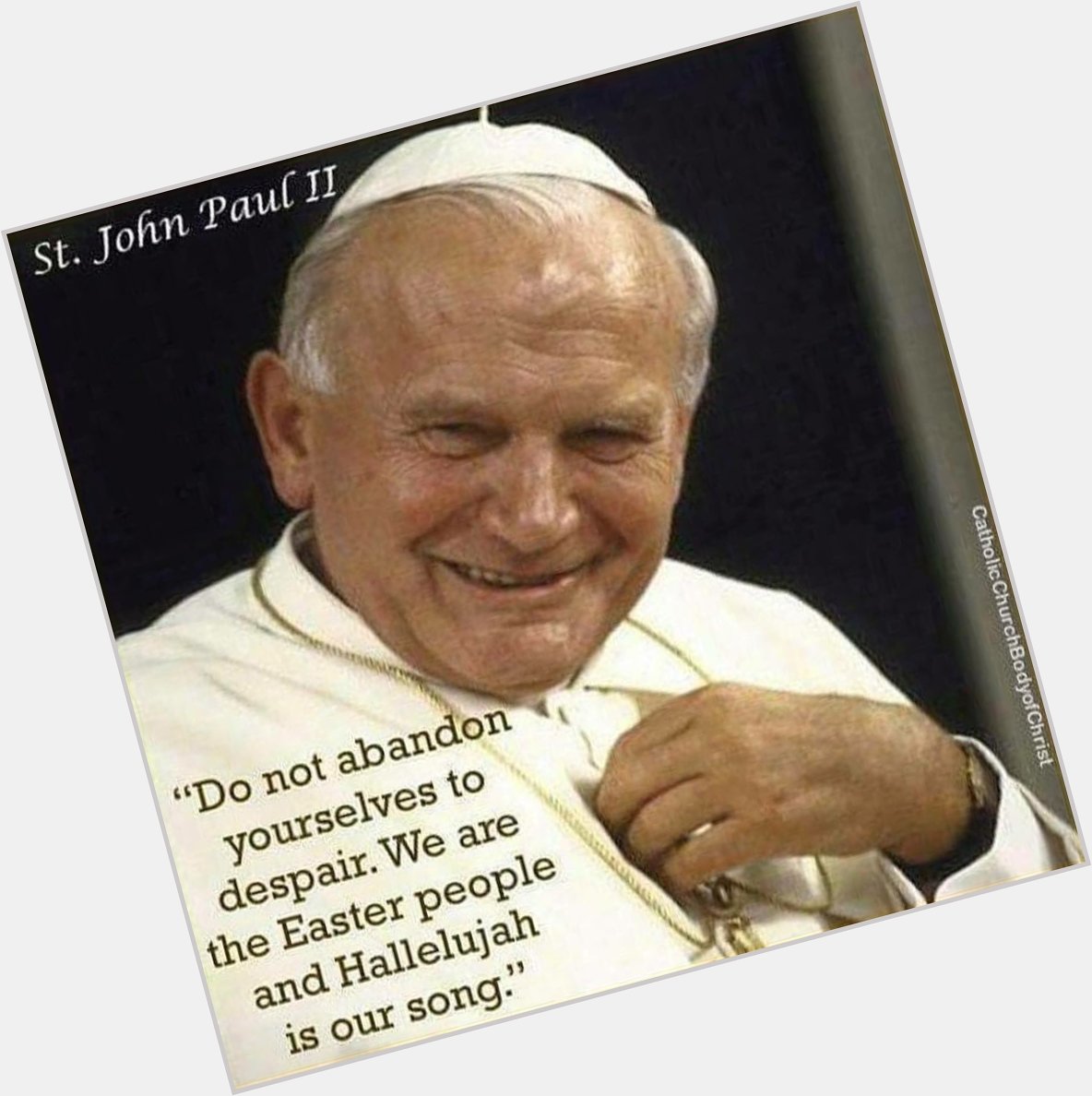 Amen..Happy Birthday to Pope Saint John Paul II! (May 18,1920-April 2,2005)

Pope Saint John Paul II,Pray For Us!! 