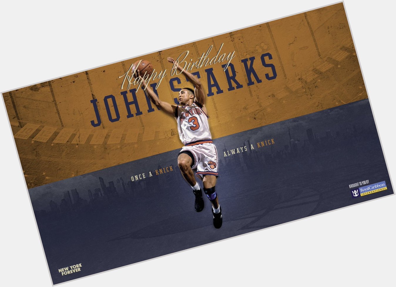 Give it up one time for a legend... Happy Birthday John Starks!   