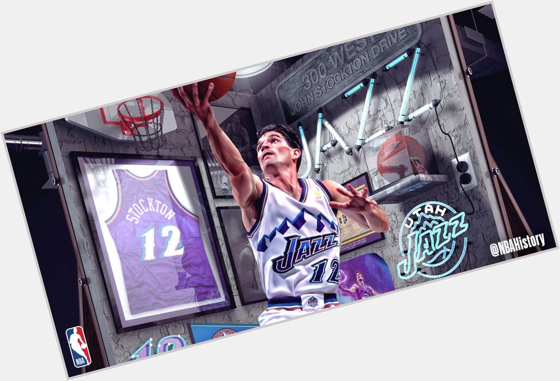 Happy 56th Birthday to the NBA s ASSISTS and STEALS king, JOHN STOCKTON! 