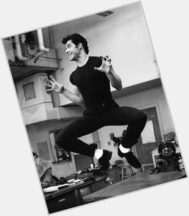 Happy birthday to John Travolta. Photo from the set of Grease, 1977. 