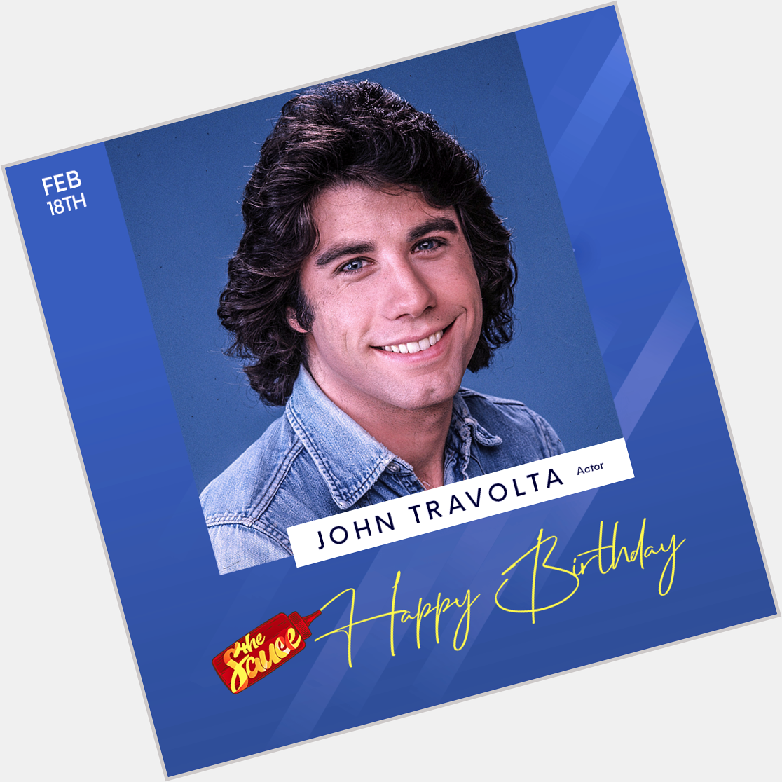 Happy 65th birthday to actor John Travolta 