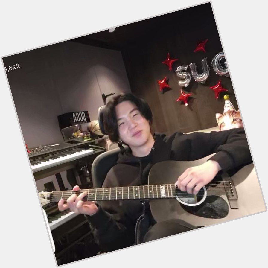 Happy birthday in america to yoongi and his johnny cash guitar 