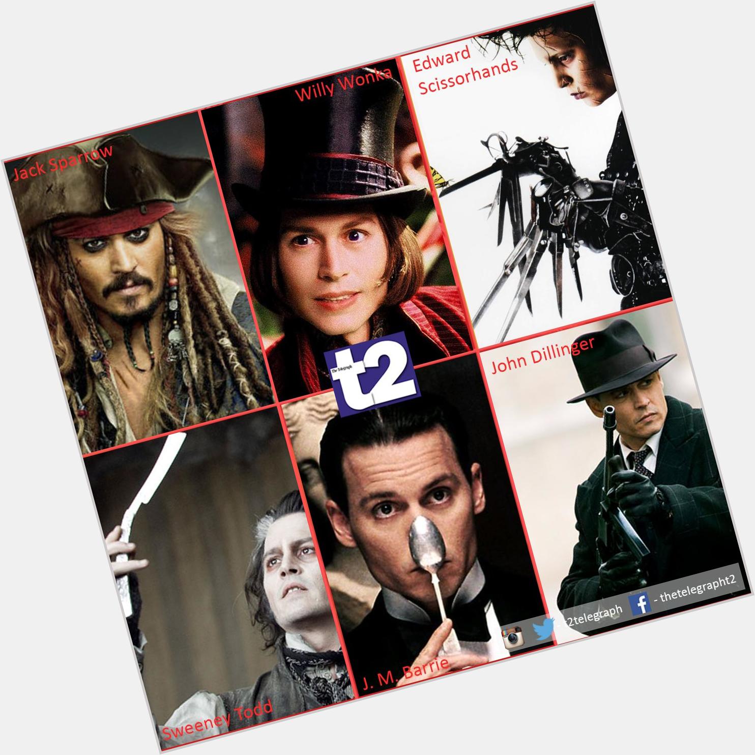 Happy Birthday to superstar Johnny Depp! 
Which was your favourite Johnny Depp character? 