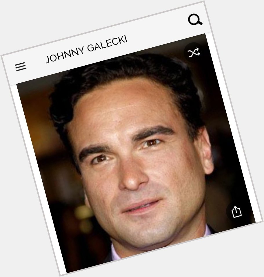 Another Big Bang Theory star. Happy birthday to Johnny Galecki 