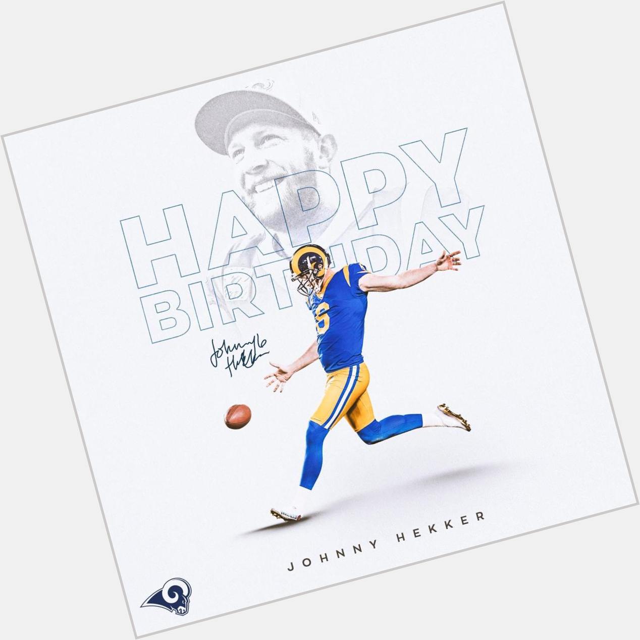 Happy birthday to the one and only Johnny Hekker!!  