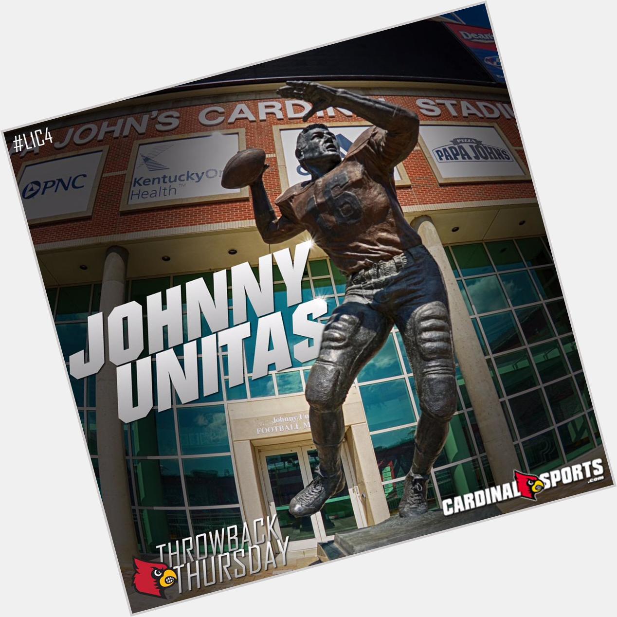 Happy Birthday to one of the greatest to ever put on a Cardinal uniform, Johnny Unitas. 