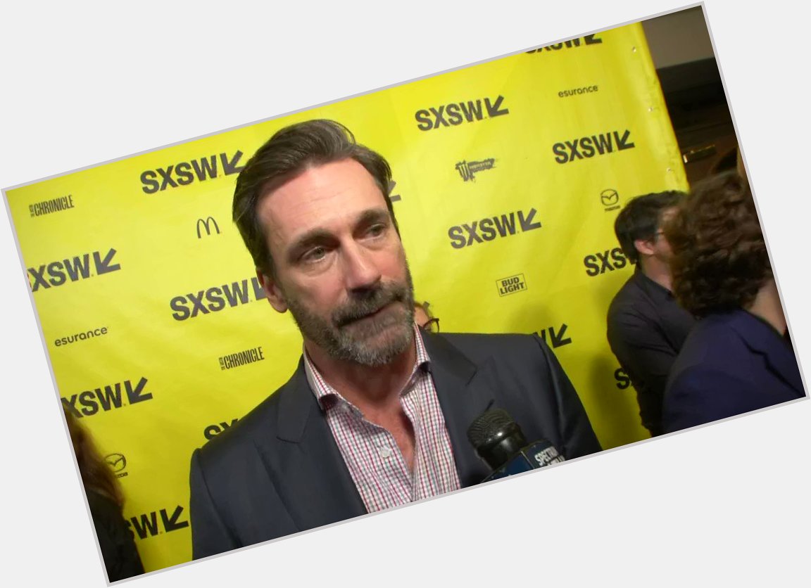 Wished Jon Hamm a Happy Birthday at the premiere. Guess what we gave him?    