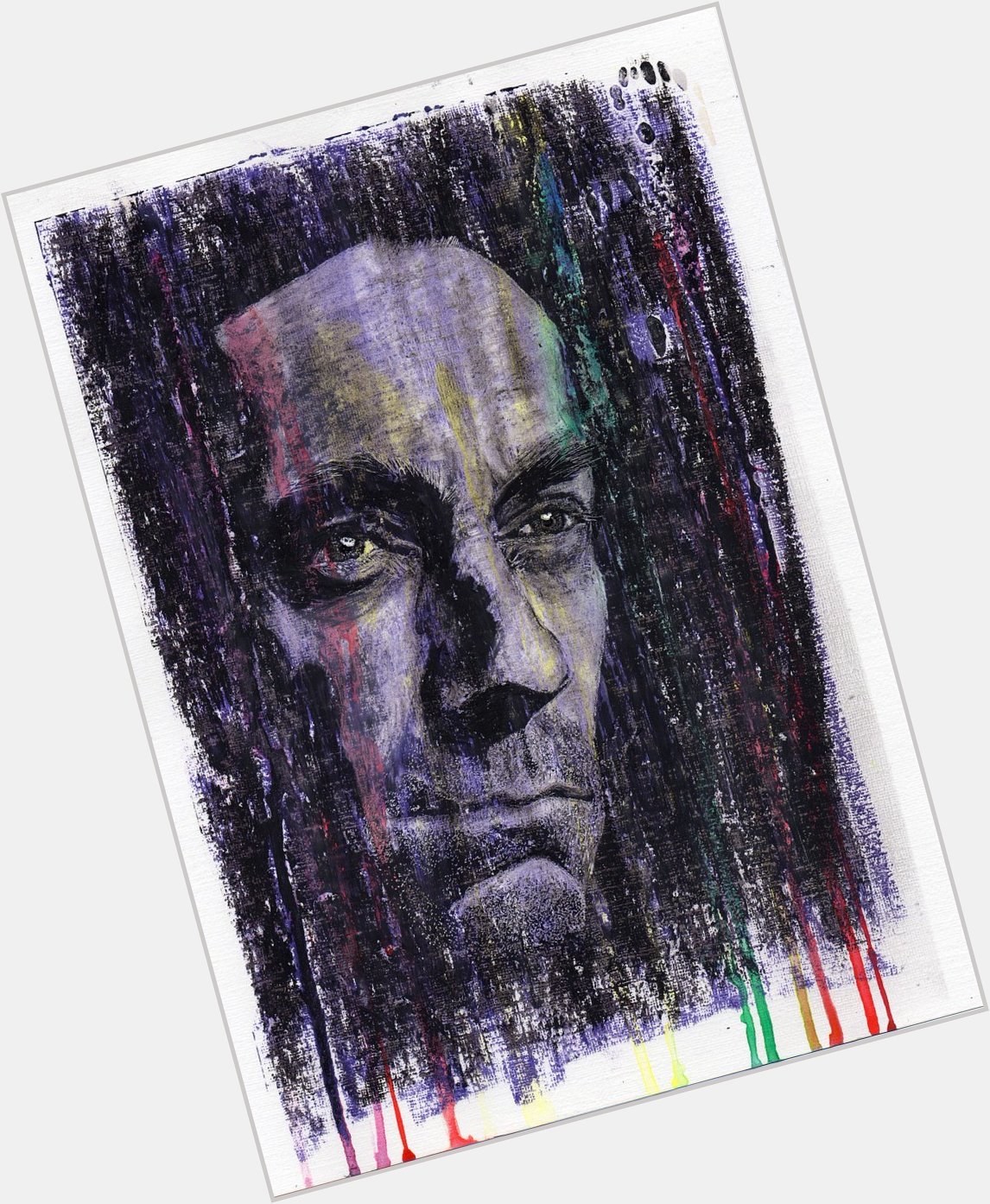 Happy birthday Jon Hamm! This picture: oil and ink on acrylic paper, 21cm x 30cm. 