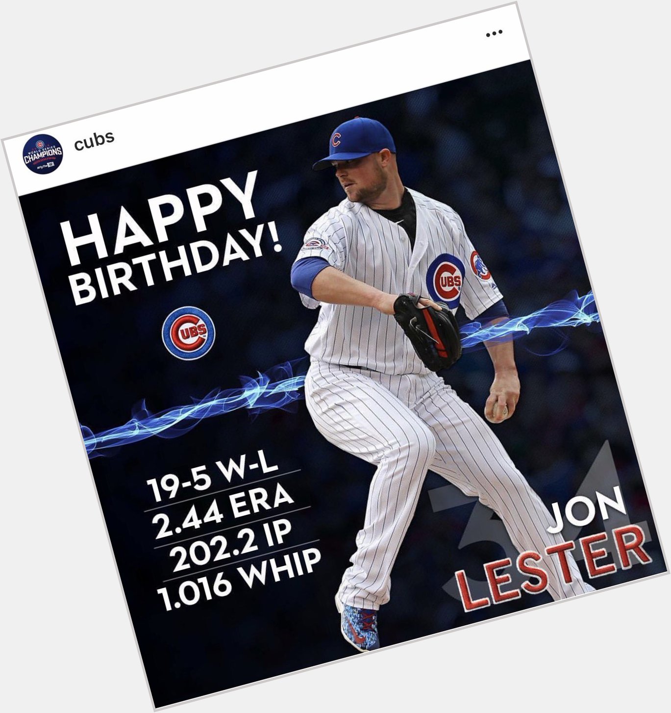 Happy Birthday Jon Lester! 