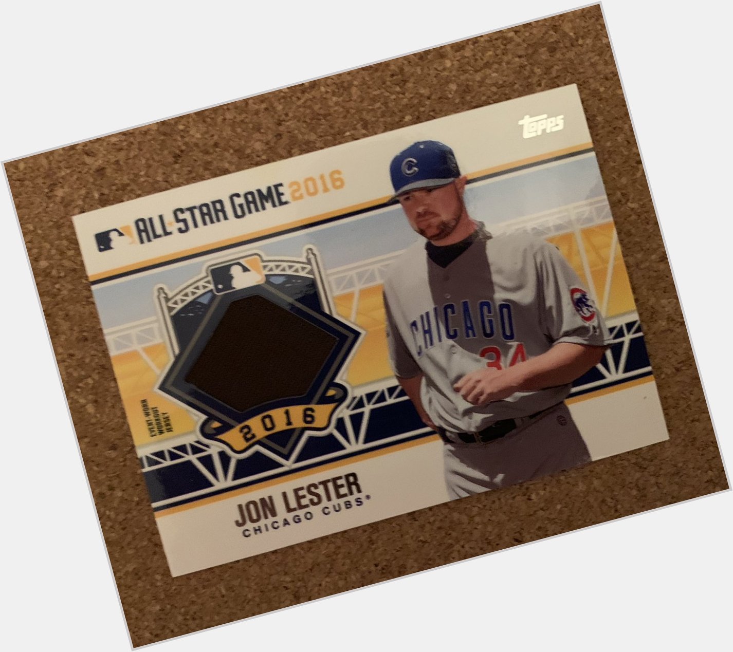   2016 Topps Jon Lester All-Star Game jersey card  

Happy 35th birthday,  