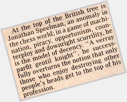 Happy birthday Jon Speelman, 62 today.
Sunday Telegraph, 1 October 1989 