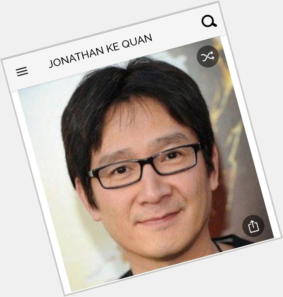 Happy birthday to this great actor who played on Goonies among other movies. Happy birthday to Jonathan Ke Quan 