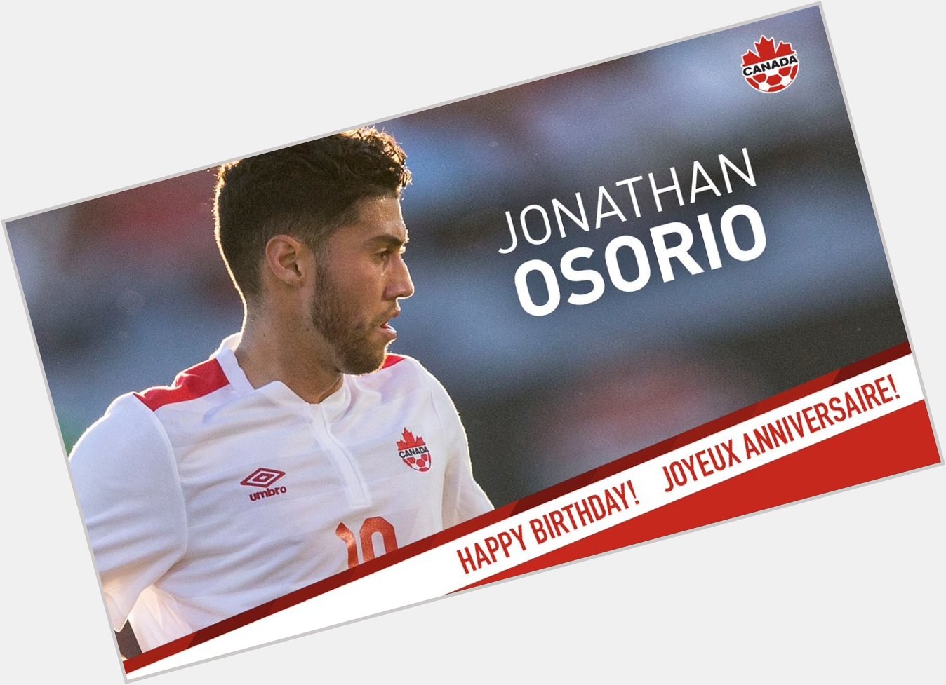 Happy birthday to Jonathan Osorio, presently with getting ready for the match at Stade Saputo tomorrow! 
