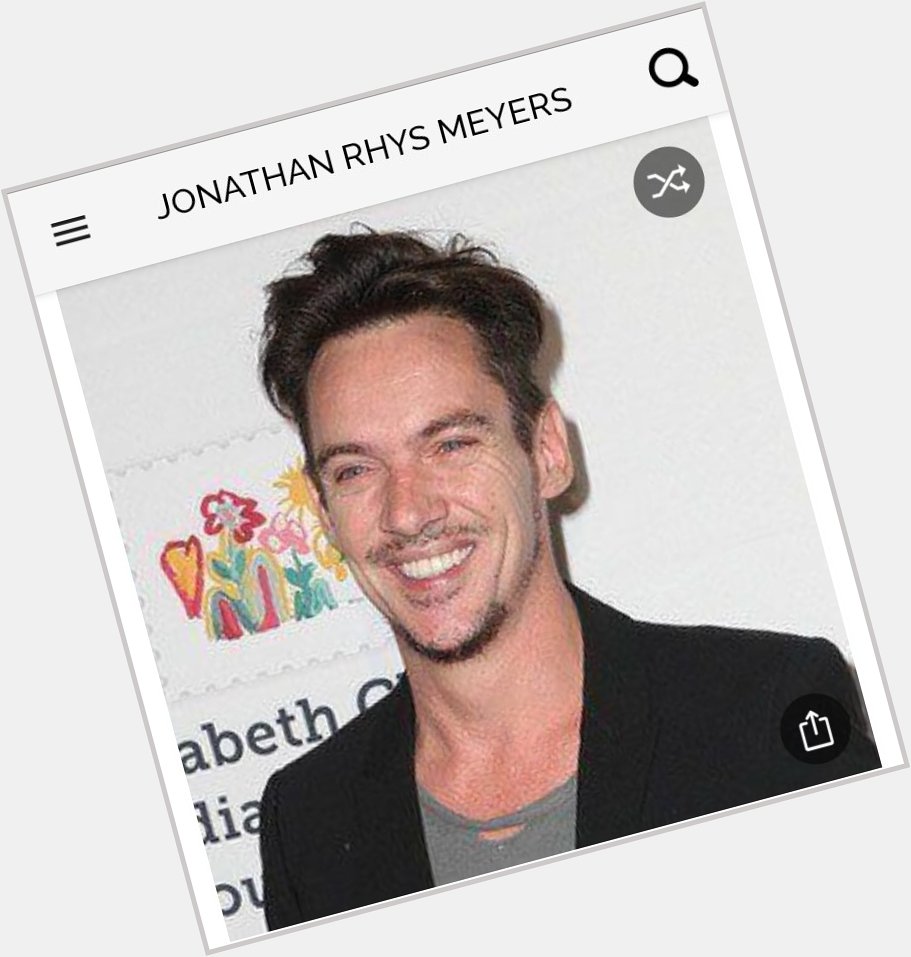 Happy birthday to this great actor. Happy birthday to Jonathan Rhys Meyers 