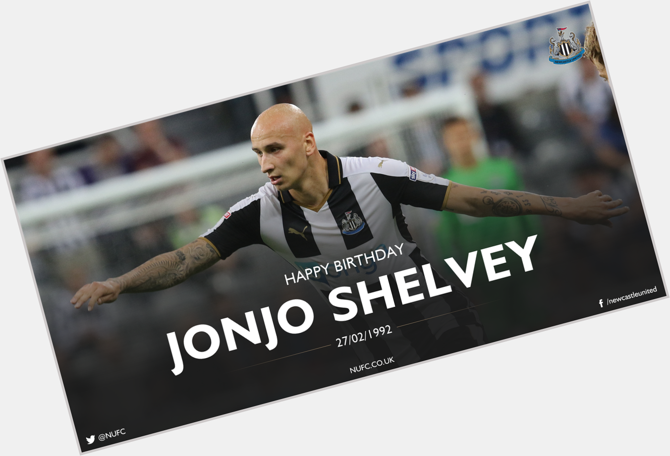 A very happy 25th birthday to United midfielder Jonjo Shelvey!    