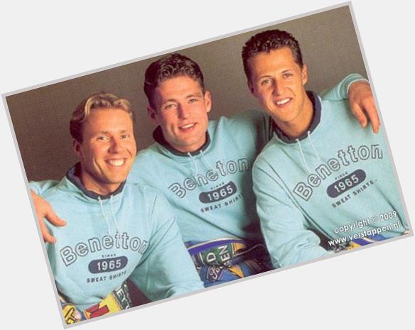 Happy Birthday Jos Verstappen. Seen here in boyband mode with Benetton teammates JJ Lehto and Michael Schumacher. 