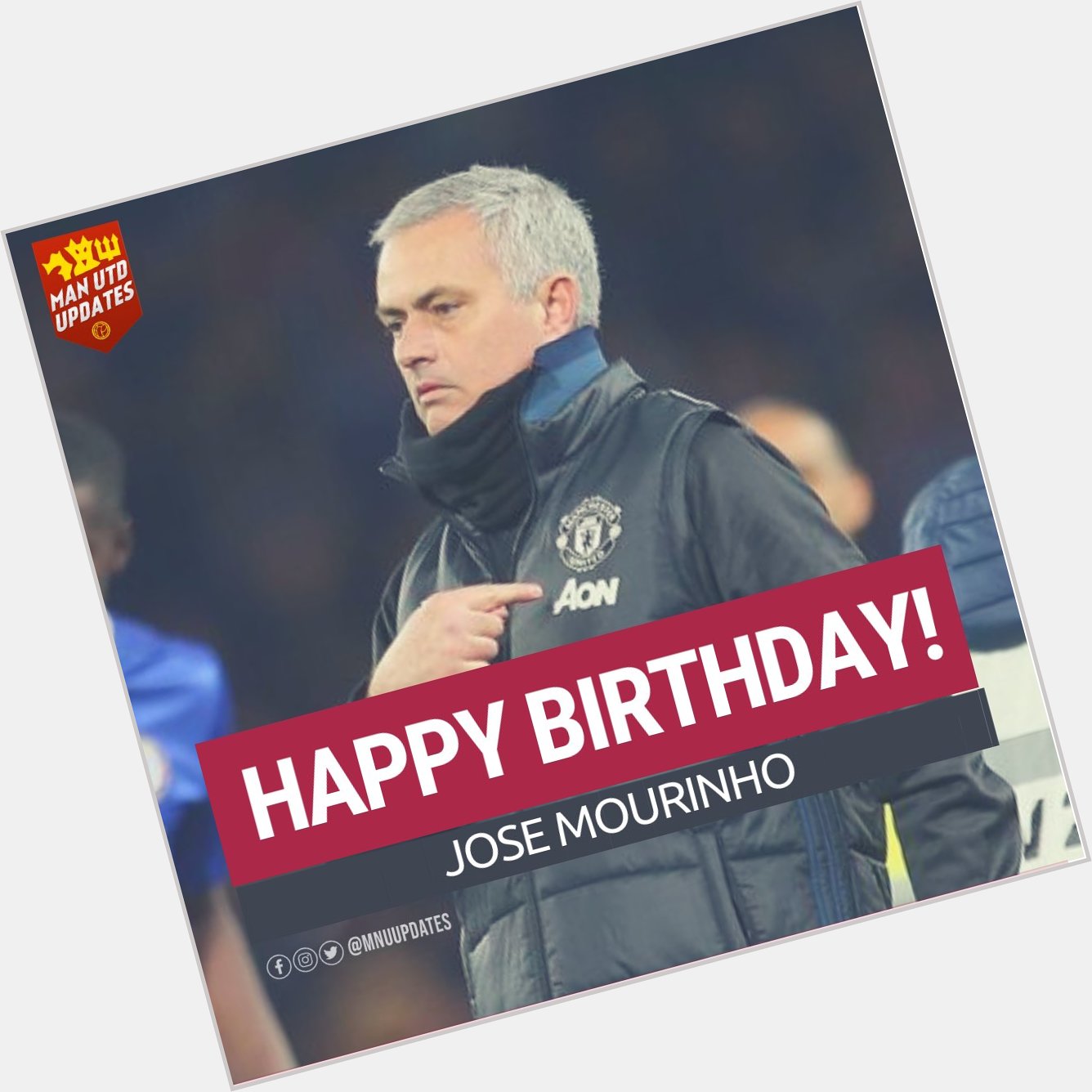 Happy 57th birthday to United s former boss Jose Mourinho.    