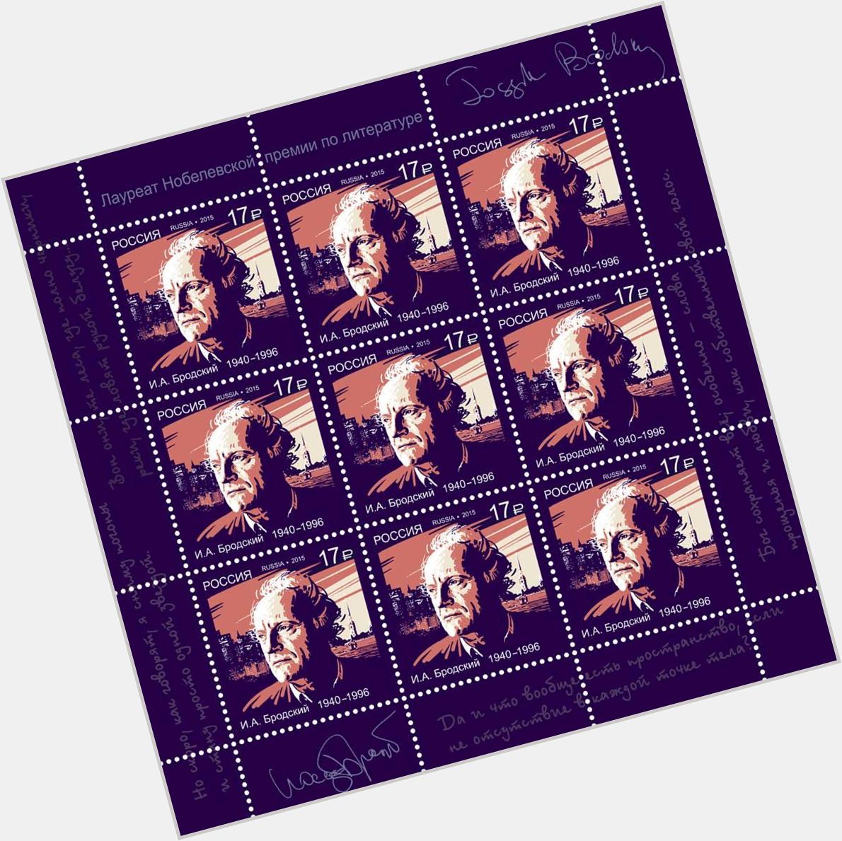 Happy Birthday Joseph Brodsky (5/24)! Mary Jo Salter contemplates Russia\s new Brodsky stamp  