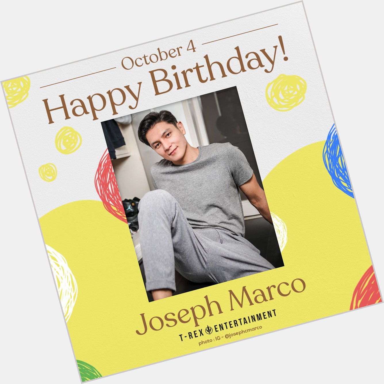 Happy birthday, Joseph Marco ! Trivia: His birth name is Joseph Cecil Marco. He turned 32 today. 