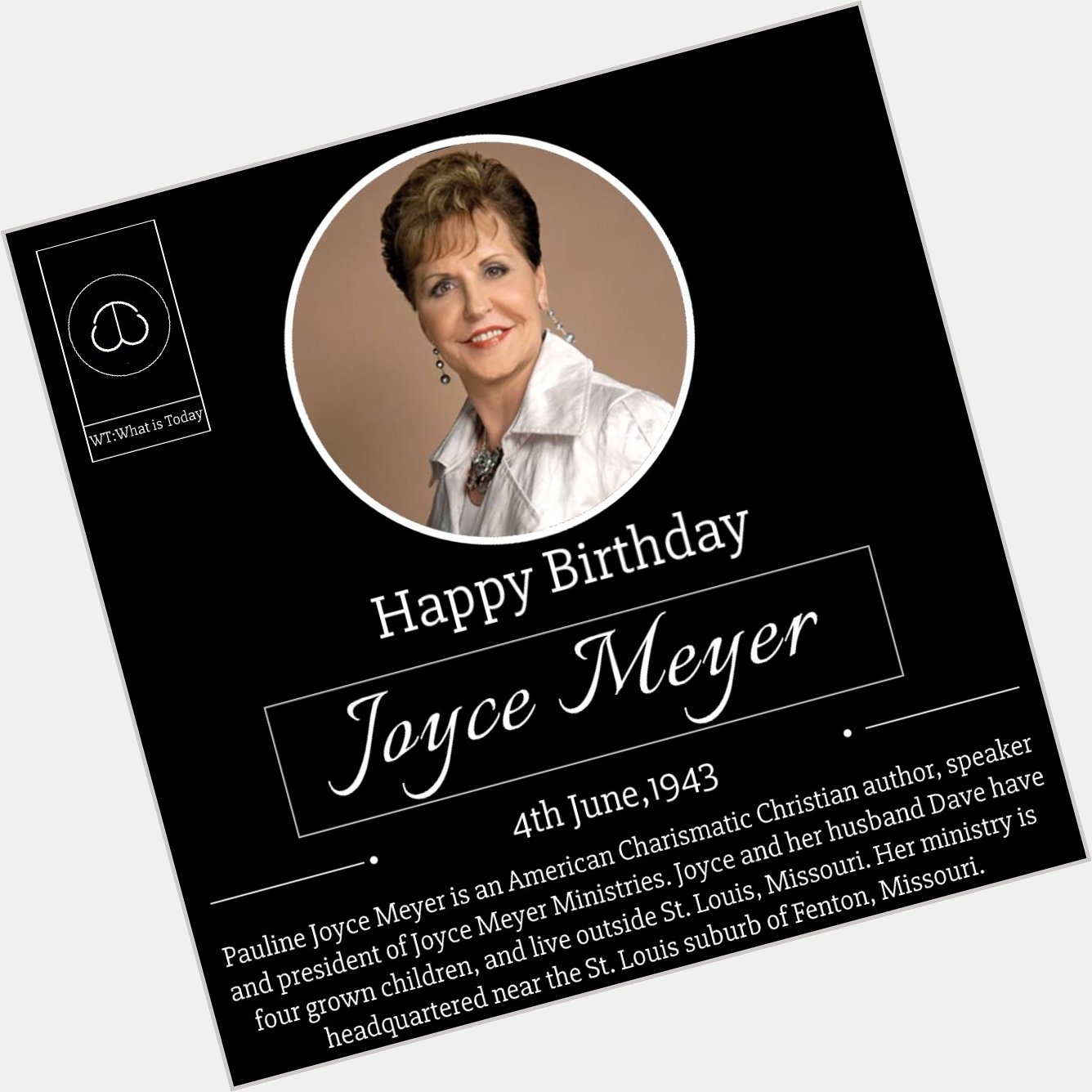 Happy Birthday Joyce Meyer...! | | 
