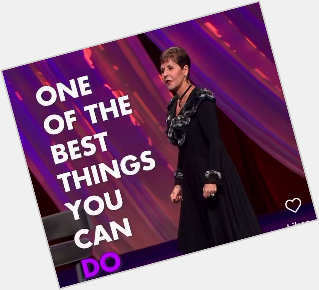 Happy 80th birthday Joyce Meyer. Thank you for changing my life for the better. See you in Nashville  