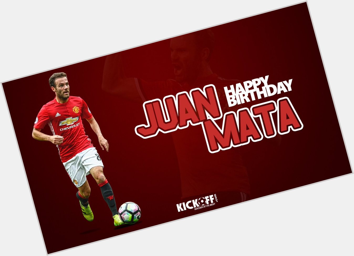 Join us in wishing Manchester United s midfielder Juan Mata a Happy Birthday!    