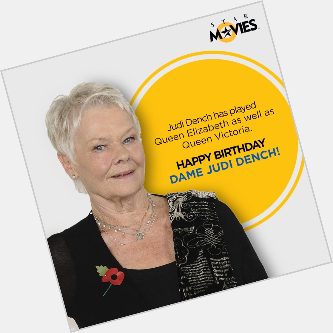 Quite the Royal! A very happy birthday to the beautiful and elegant Dame Judi Dench! 